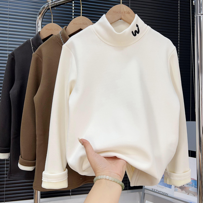 男童加绒打底衫儿童加厚长袖T恤