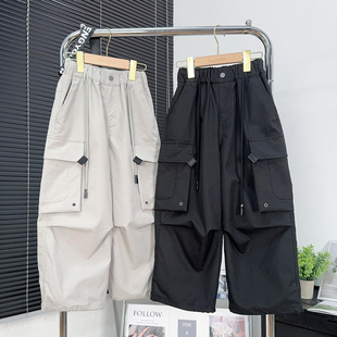 品牌童装男童工装裤2025秋款中大童帅气户外速干裤儿童男孩裤子潮