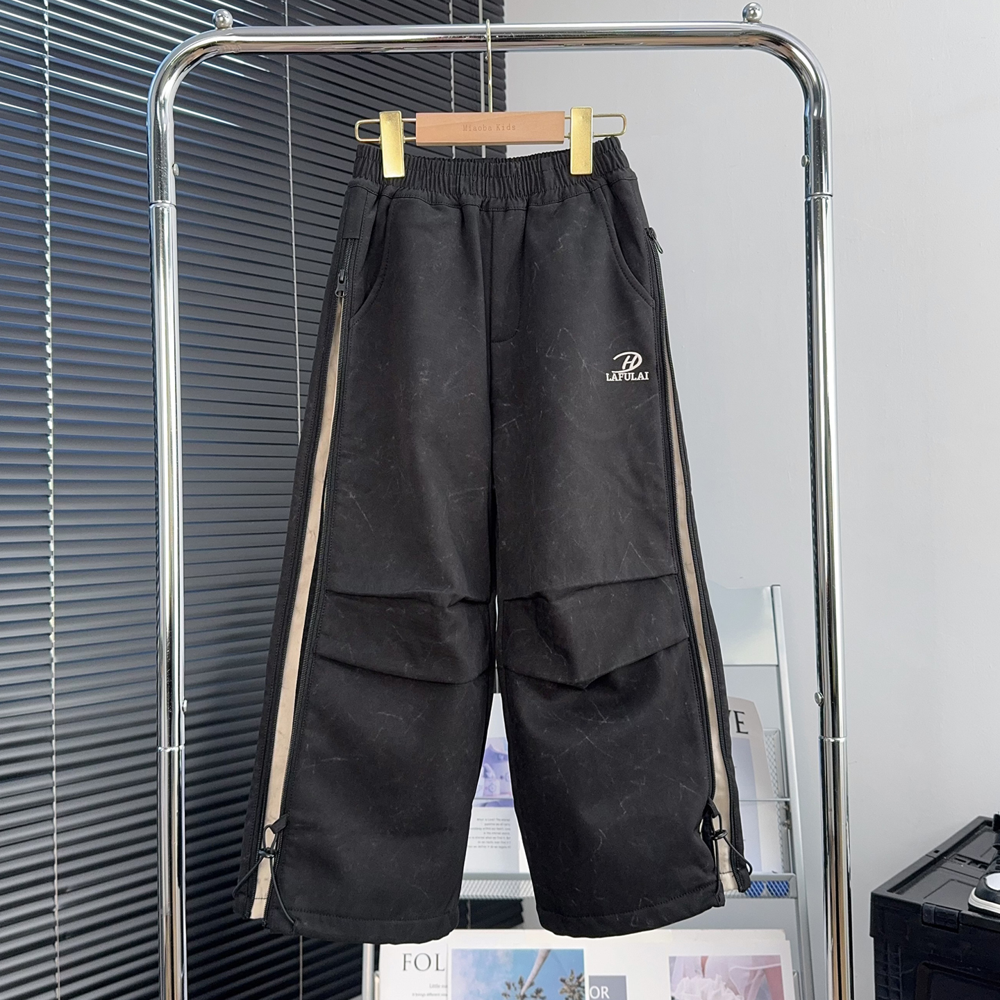 啦芙莱童装男童加绒工装裤