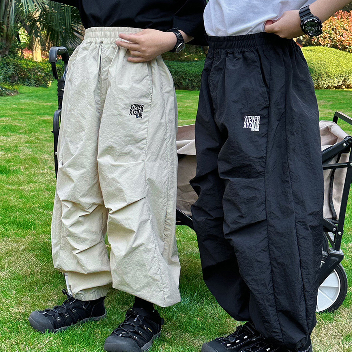 男童户外冲锋裤夏季中大童薄款防蚊裤青少年速干裤儿童运动裤子潮