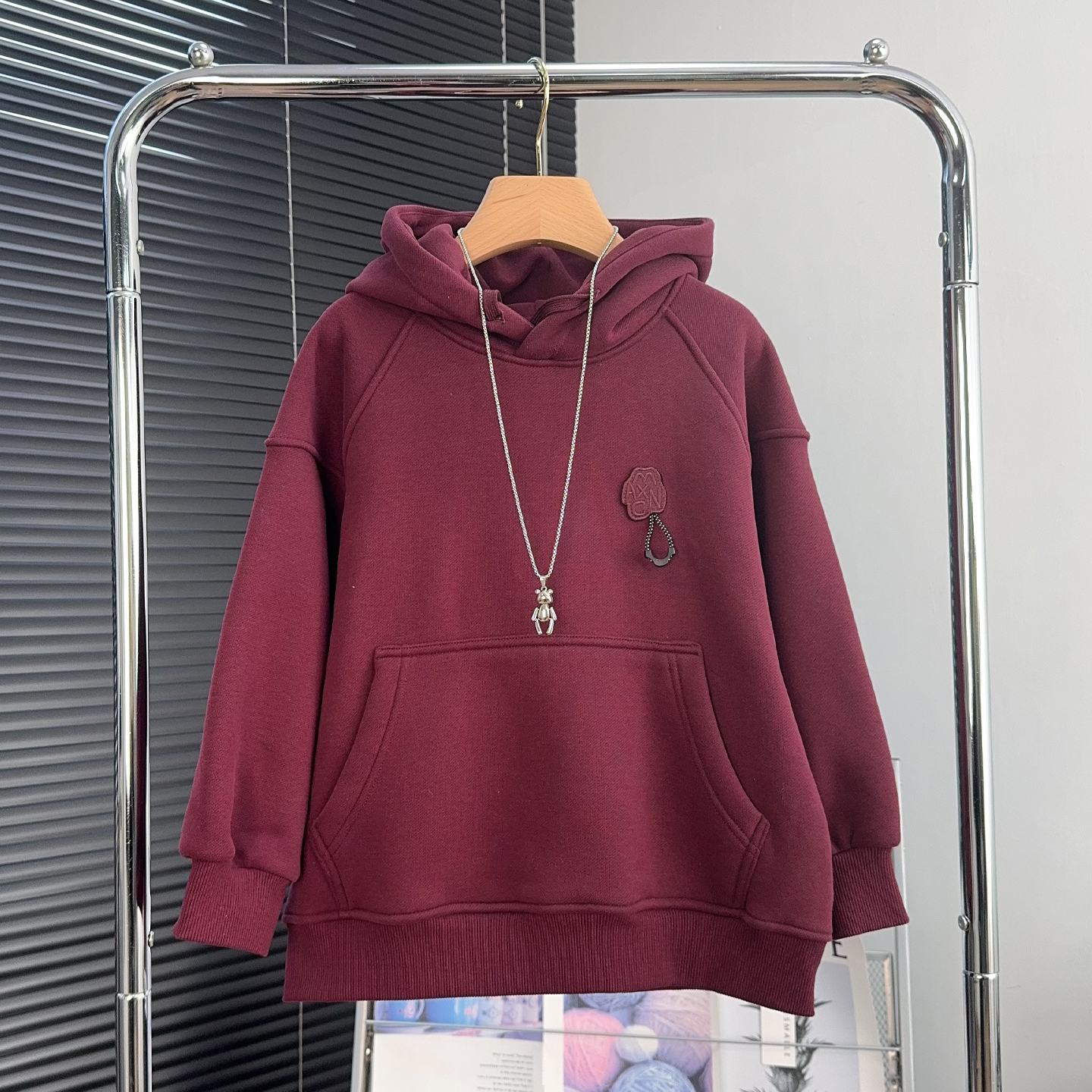 品牌童装男童加绒连帽卫衣