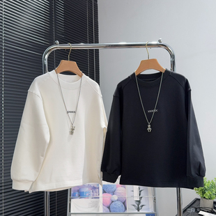 品牌童装男童薄绒长袖T恤2025冬季新款中大童百搭卫衣儿童打底衫