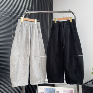 品牌童装男童加绒运动裤冬季卫裤中大童加厚休闲裤儿童针织长裤潮