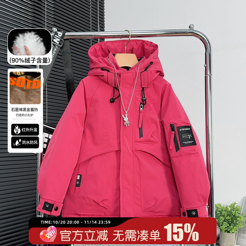 儿童派克风羽绒服外套