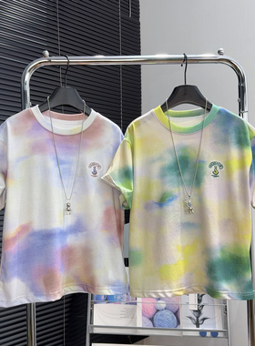 牛哆哆童装男女童短袖T恤2026夏款中大童晕染半袖儿童体恤衫69271