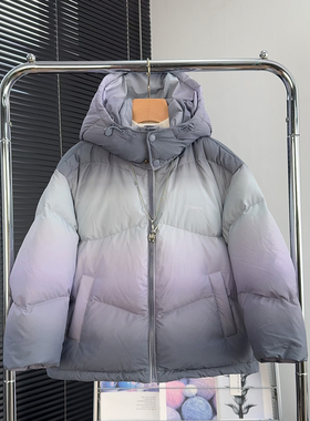 布芮欧童装儿童渐变羽绒服冬季中大童90白鸭绒男女童外套潮18132