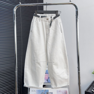 男女童白色牛仔裤 儿童长裤 春秋款 韩版 9233 中大童休闲裤 大E小e童装