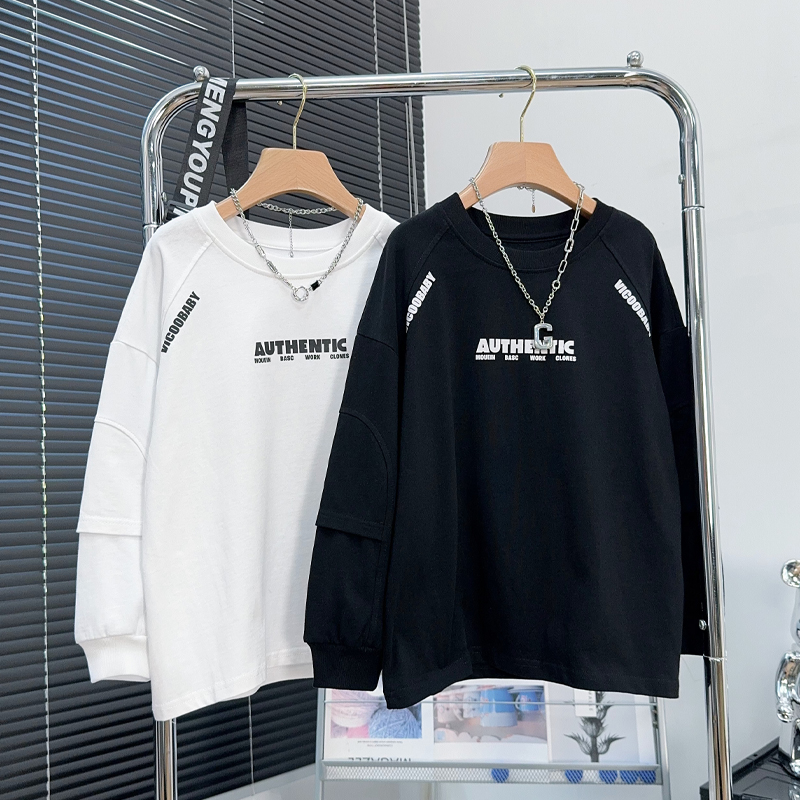 妙吧童装男童长袖T恤儿童打底衫