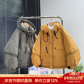 羽绒服冬季 品牌童装 儿童工装 外套中大童派克服男童90白鸭绒冲锋衣