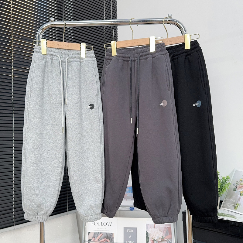 品牌童装男童加绒裤子