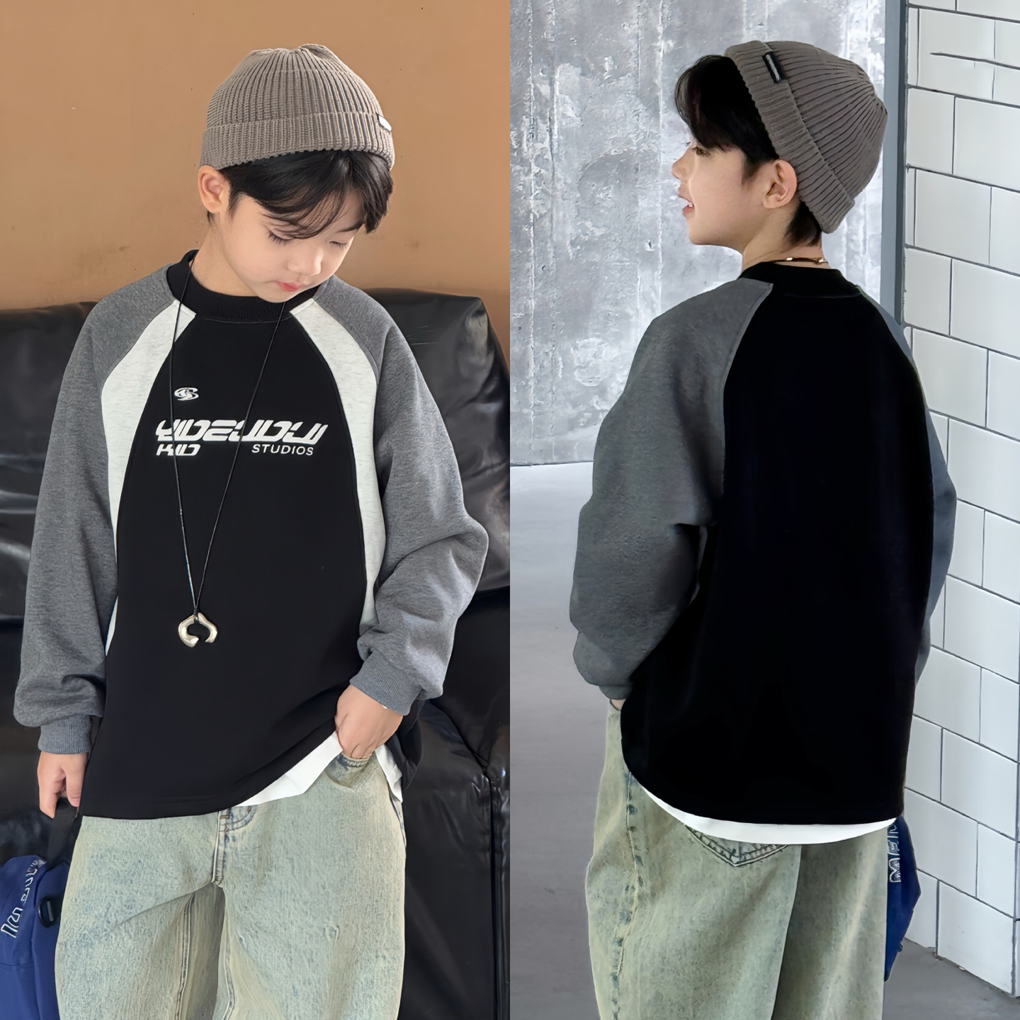 大E小e童装男童加绒长袖T恤