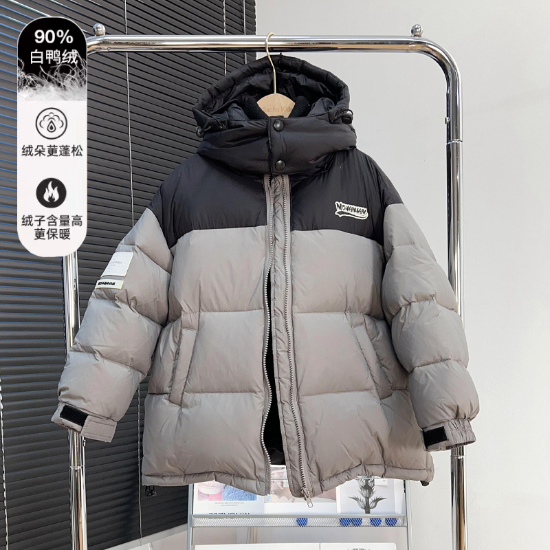 男童羽绒服中大童90白鸭绒外套