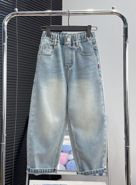 GUMIGU童装男女童瘦版牛仔裤春季新款儿童直筒裤中大童休闲裤6805