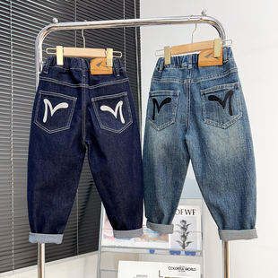 男童牛仔裤2026春秋款儿童修身小脚裤中大童弹力裤子童装瘦版长裤