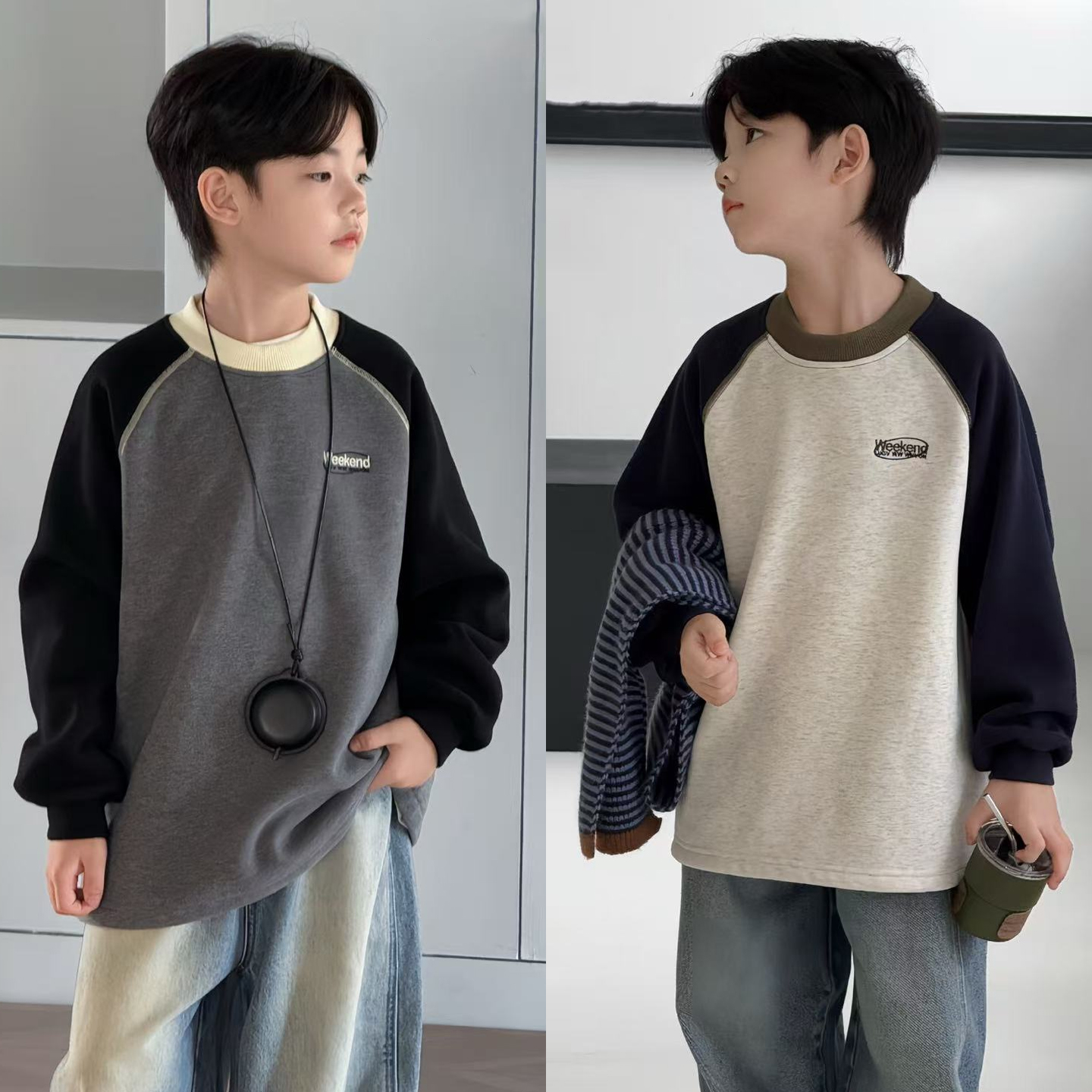 大E小e童装儿童一体绒卫衣