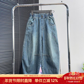 儿童休闲裤 啦芙莱童装 1236 中大童直筒裤 韩版 男女童牛仔裤 2026春季