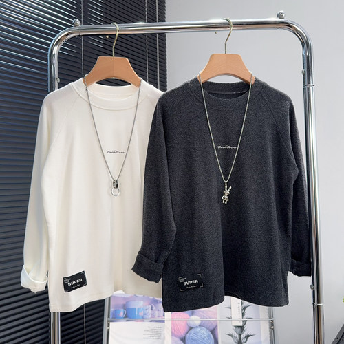 妙吧童装男童德绒长袖T恤