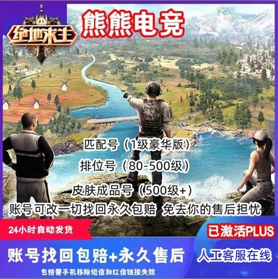 绝地求生pubg80级竞技排位号steam吃鸡500级成品号绝地求生账号