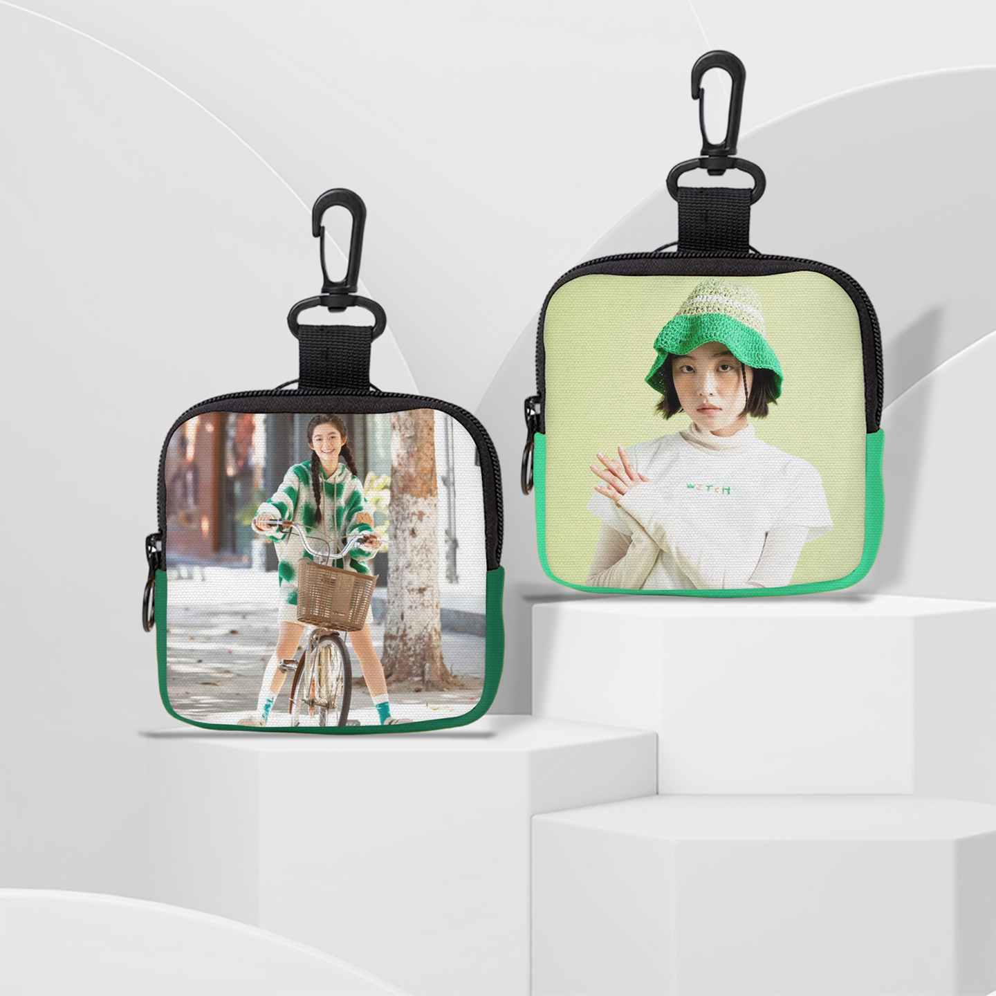 韩版时尚随身包零钱袋便携学生百搭耳机杂物收纳包钥匙包照片定制