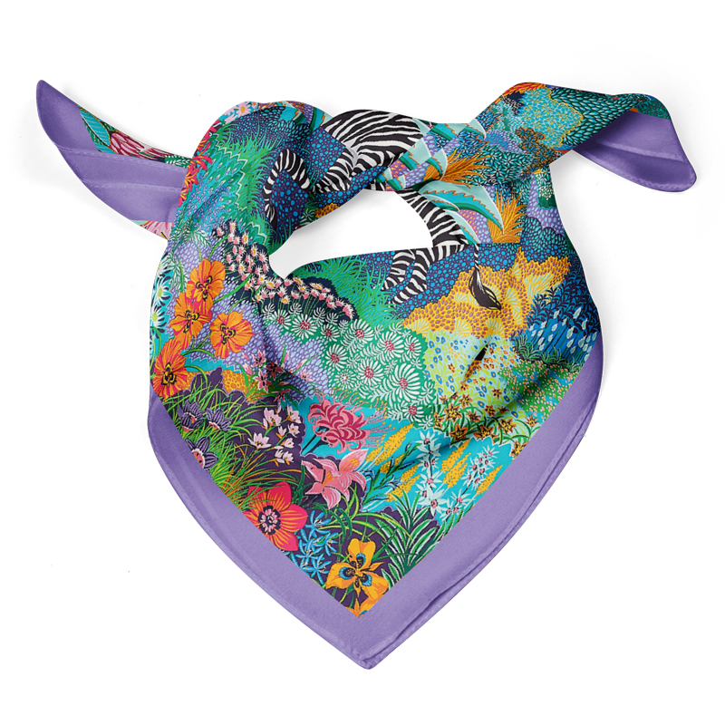 大牌摩登韩版印花丝巾方巾盖巾装饰画芯四季围脖企业礼品来图定制