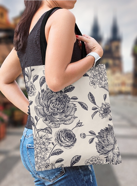 古雅时尚拉链布包礼袋布包托特包手拎包单肩包电脑包书包买菜包