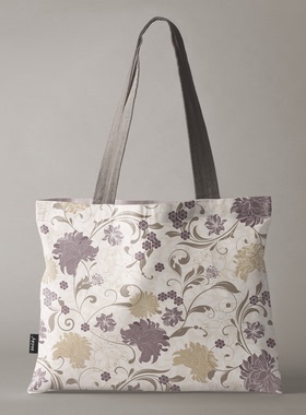 威廉横版经典拉链单肩包环保购物袋帆布包书包手提袋通勤托特包