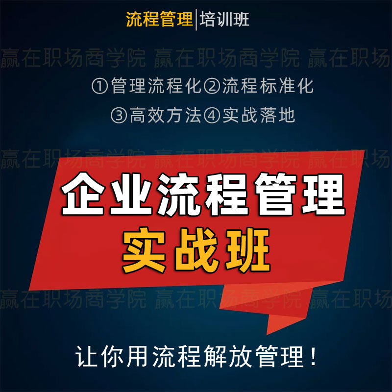 企业用流程解放管理实战班