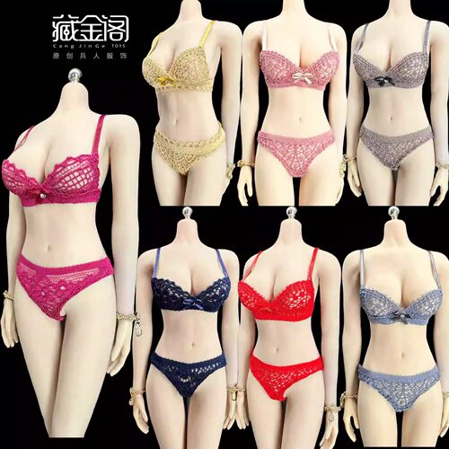 现货1/6兵人偶蕾丝弹力内衣内裤胸罩适合TBL JO12寸素体