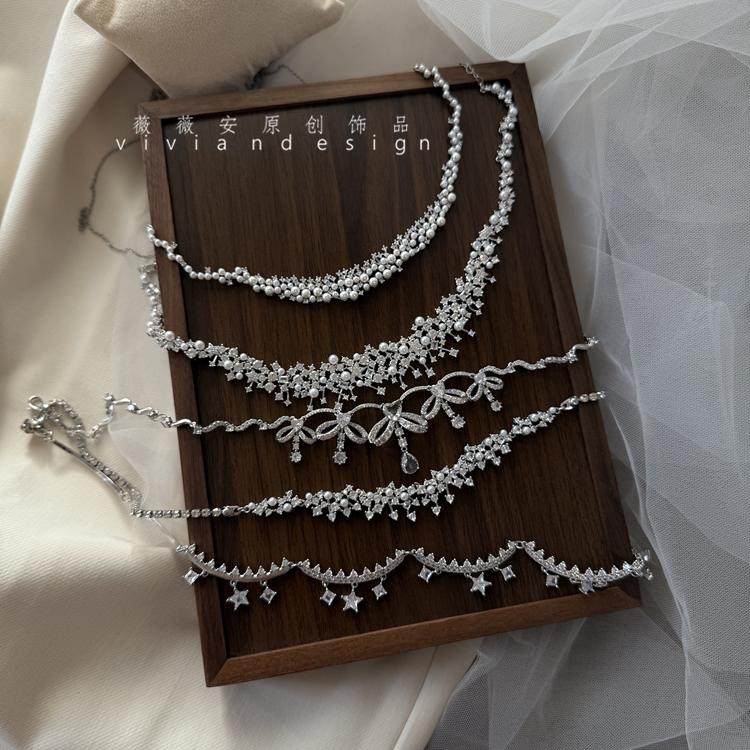 项链集合！多款全锆石厂家直销新娘两件套包邮高档保色婚纱宴会配,饰品/流行首饰/时尚饰品新,项链,淘宝优惠券,粉丝福利购,淘宝优惠卷