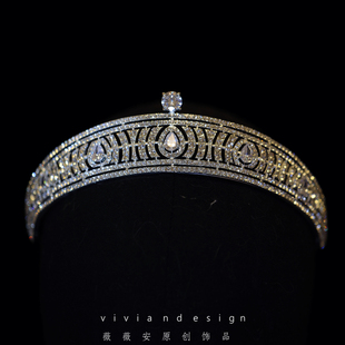 皇冠世家！气质水钻锆石大气韩式皇冠新娘头饰发冠跟妆包邮礼物