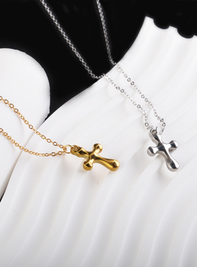 十字架项链简约百搭锁骨链ins小众设计感高级冷淡风颈链男女款