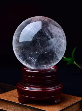 天然水晶白水晶水晶原石水晶摆件水晶熔炼球家居招财摆件厂家