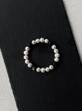 【衡耀】天然淡水珍珠手链男女简约感银耀石虎眼石水晶手串