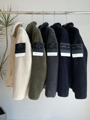 badge warm jackew羊羔绒袖章夹克外套宽松保暖加绒加厚上衣