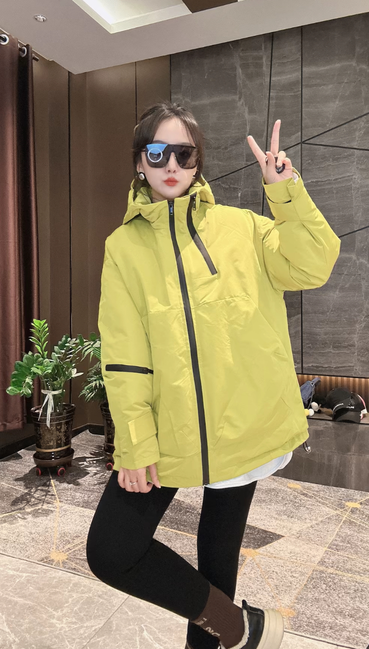 过冬款加厚派克服女2025冬季新款韩版宽松连帽中长款冲锋衣棉服潮
