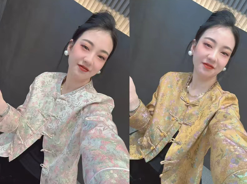新中式国风盘扣贡缎提花刺绣宽松外套女2026春秋复古唐装遮肉上衣