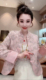 高端贵气女装 新款 国风精致漂亮减龄正肩外套女2026春季 粉色新中式