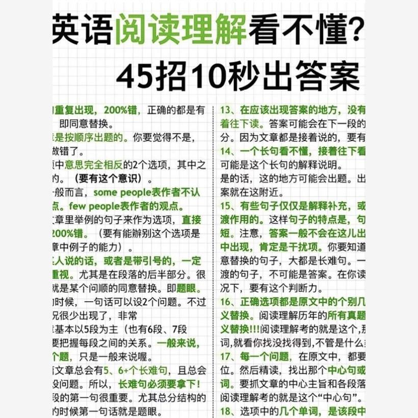 911法则英语考试万能蒙题技巧本