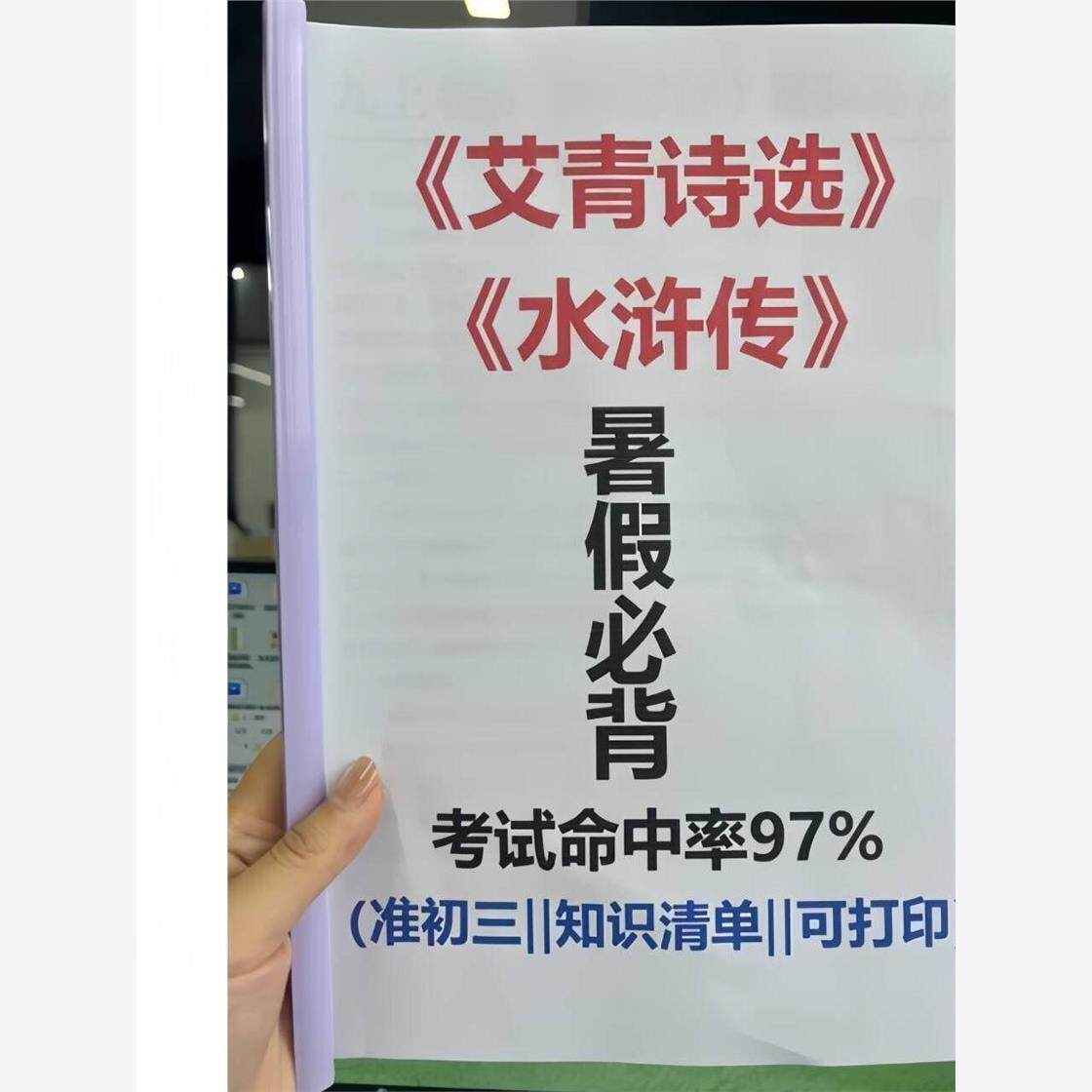 语文水浒传艾青诗选必背知识练习