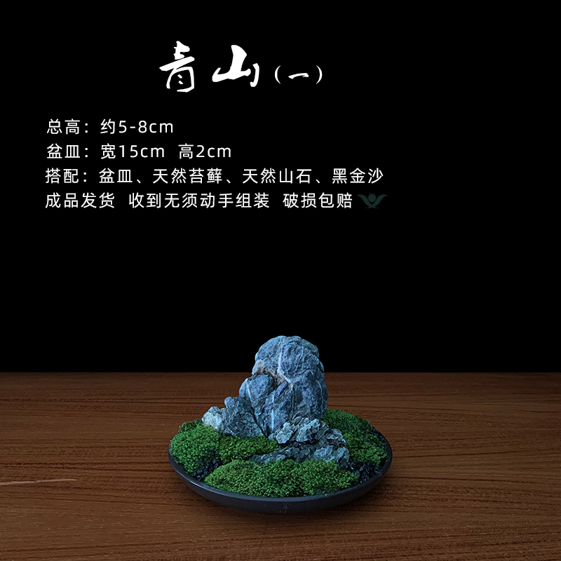 微景观盆栽假山石造景苔藓禅意茶室桌面摆件日式中式创意室内盆景