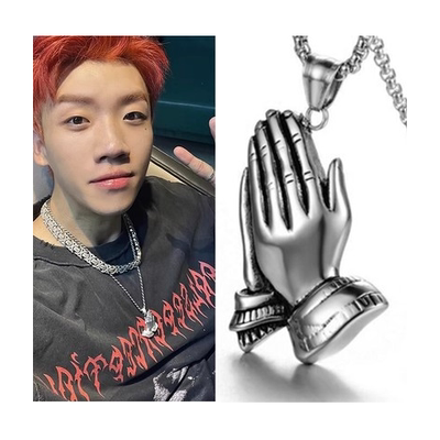 杨和苏同款项链KeyNG拜占庭祈祷之手嘻哈街头古巴链锁骨男女潮流