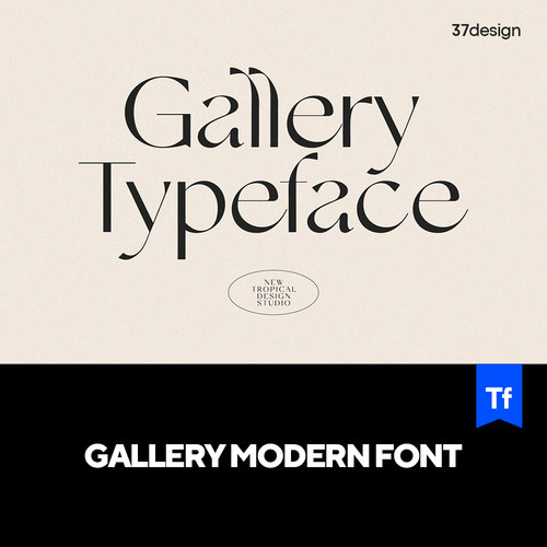 Gallery 潮流现代展示字体logo品牌标识排版版式字体安装Mac下载