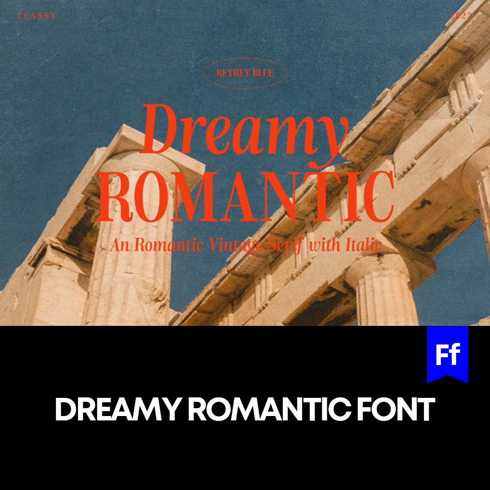 dreamy romantic 复古衬线英文字体logo标识标题排版版式字体安装