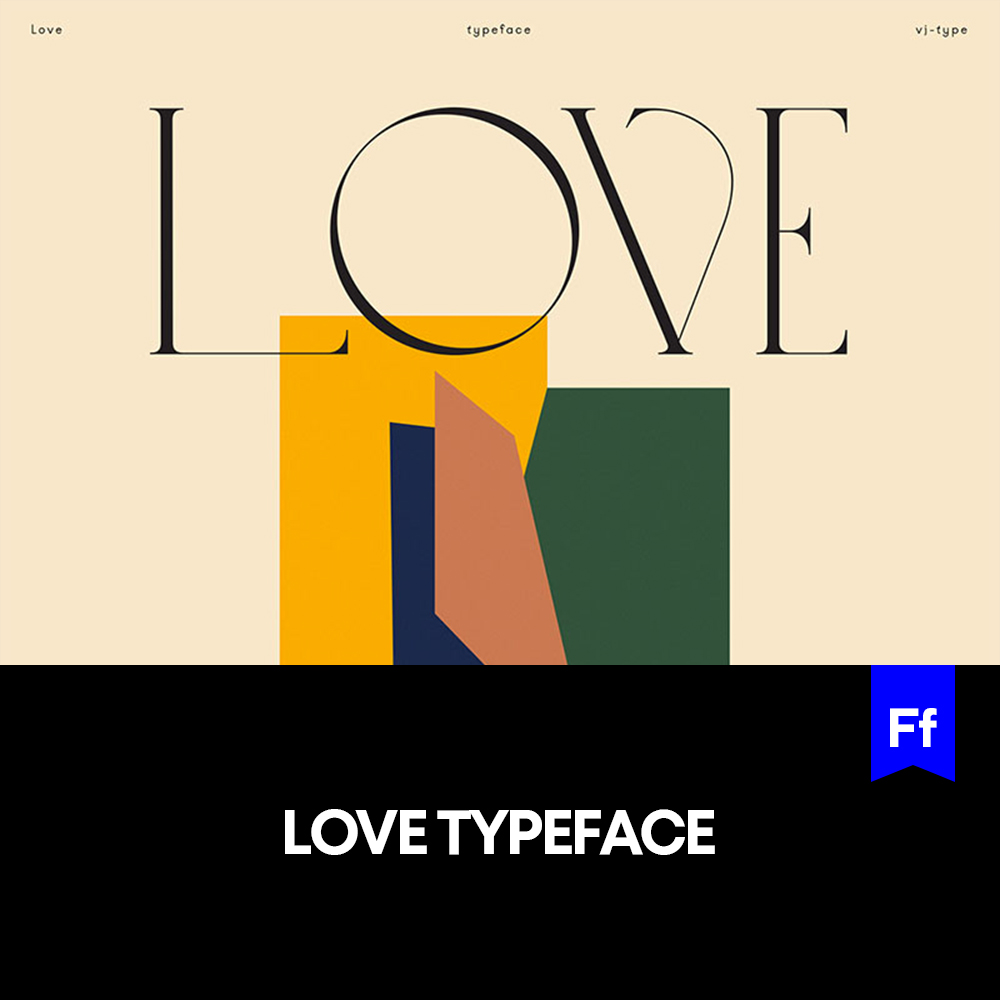 love潮流夸张美学衬线连笔英文字体音乐专辑logo标识排版版式字体