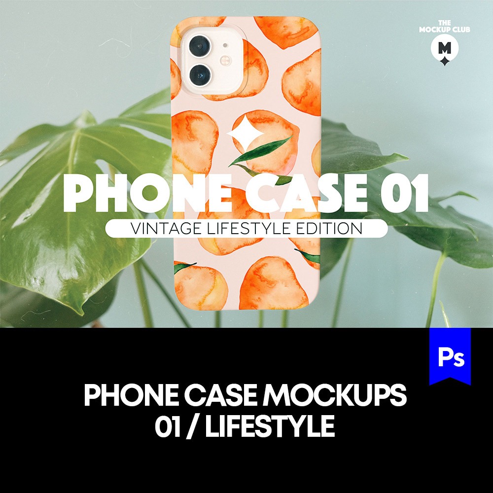 8款iPhone手机壳印花图案设计展示样机mockup智能贴图psd素材模版