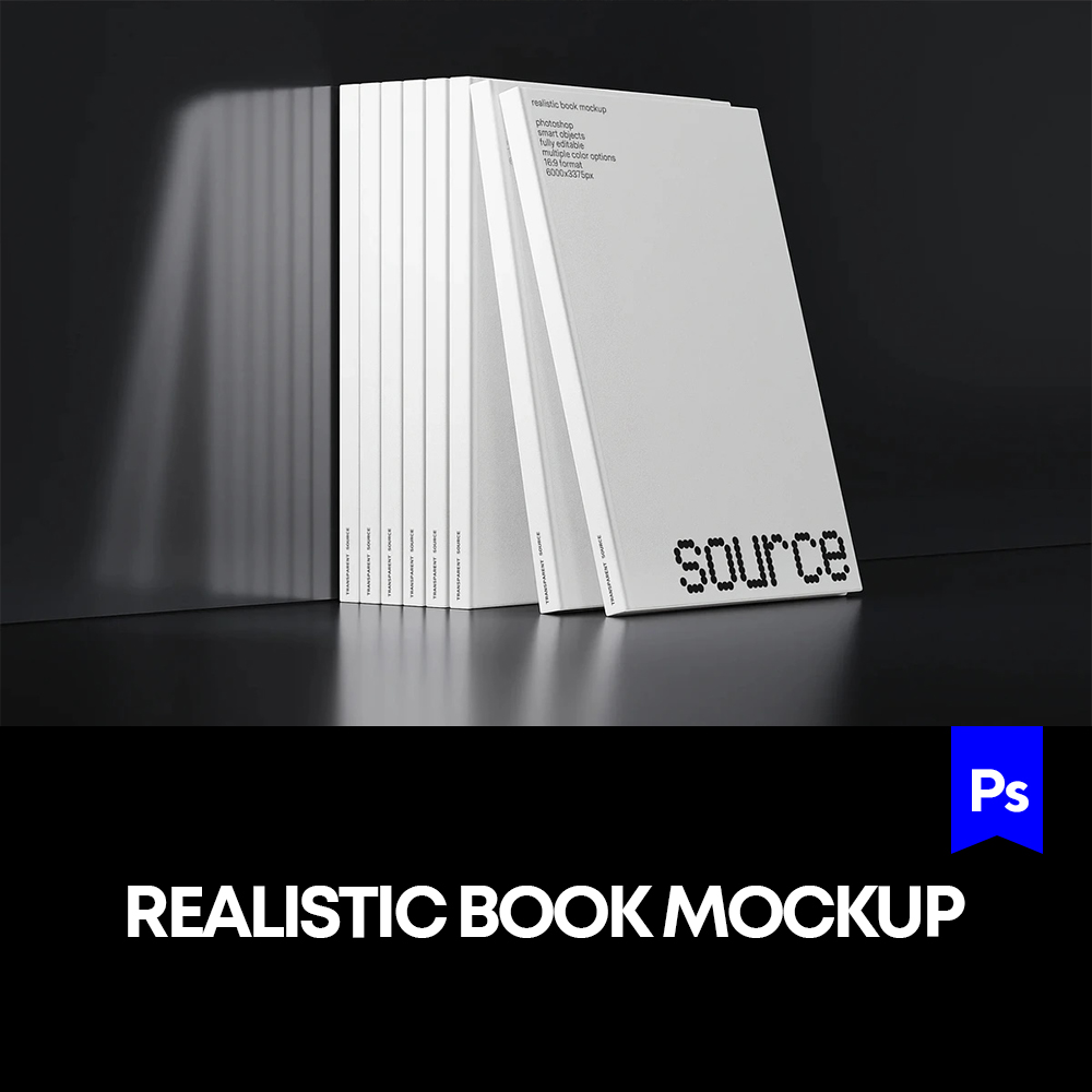 1款质感杂志书籍封面设计效果展示样机mockup智能贴图psd素材模版