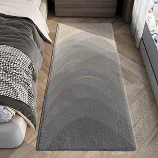 地毯卧室床边毯高级灰色房间毛绒地垫茶几垫子家用床下耐脏全铺垫