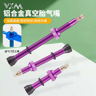 自行车真空胎法嘴气门嘴登山车公路车40/60/80法式汽嘴气门芯工具