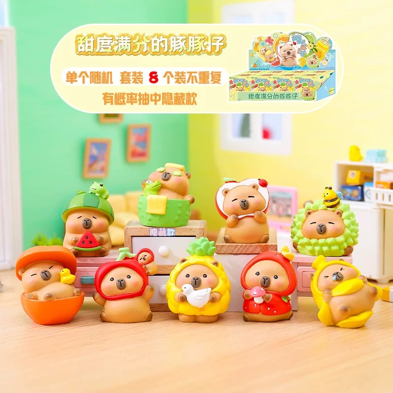 卡皮巴拉甜度满分豚豚仔公仔盲盒