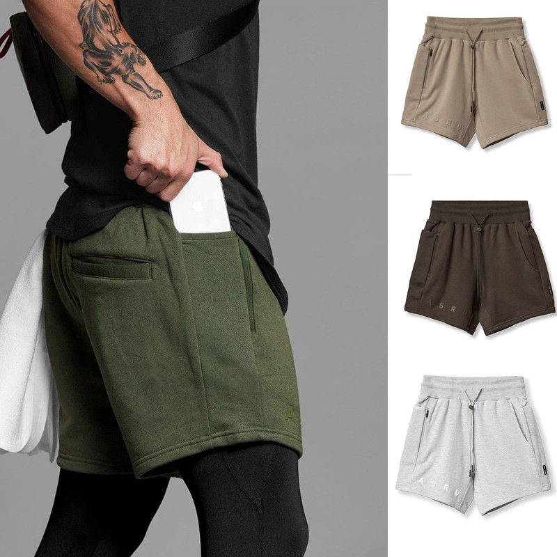 美式运动跑步短裤男ASRV欧美健身篮球专业田径四分裤多功能深蹲裤